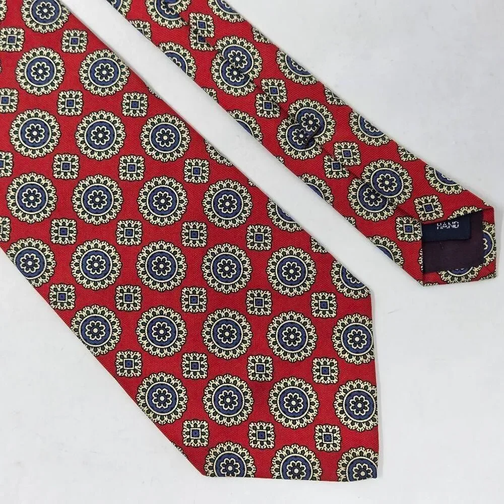 POLO RALPH LAUREN HAND MADE RED WHITE BLUE MEDALLION SMOOTH 3.5